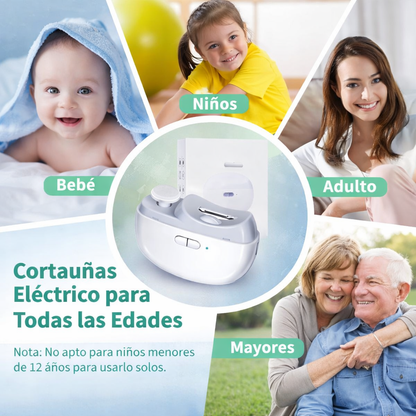 Cortaúñas y Pulidor Eléctrico 3 en 1™ Uñas perfectas en segundos, sin cortes ni esfuerzo.