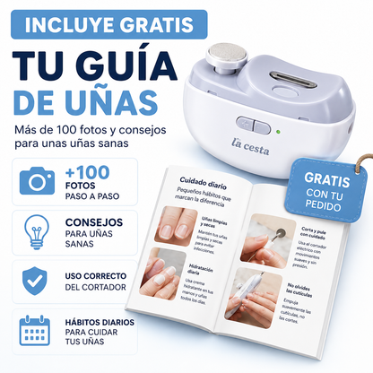 Cortaúñas y Pulidor Eléctrico 3 en 1™ Uñas perfectas en segundos, sin cortes ni esfuerzo.